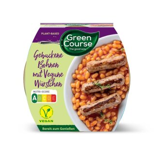 Green Course Vegane Würstchen und Bohnen - 300g x 8  - 8er Pack VPE