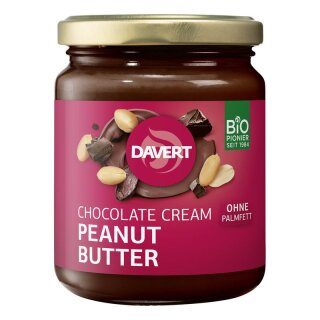 Davert Chocolate Cream Peanut Butter - Bio - 250g x 5  - 5er Pack VPE