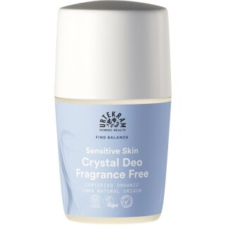 Urtekram Fragrance Free Sensitive Skin Crystal Deodorant Roll-On - 50ml x 6  - 6er Pack VPE