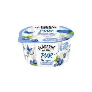 Gläserne Molkerei GM PUR Joghurt Blaubeere - Bio - 150g