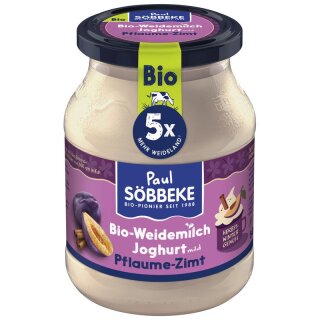 Söbbeke Saisonjoghurt Pflaume Zimt 3,8% Fett - Bio - 500g