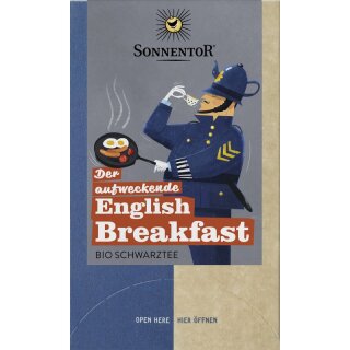 Sonnentor Der aufweckende English Breakfast Tee Doppelkammerbeutel - Bio - 32,4g