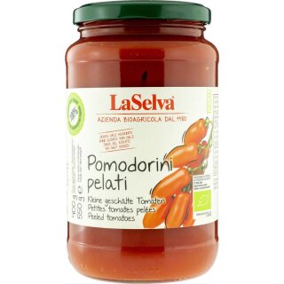 LaSelva Pomodorini pelati Kleine Geschälte Tomaten - Bio - 550g
