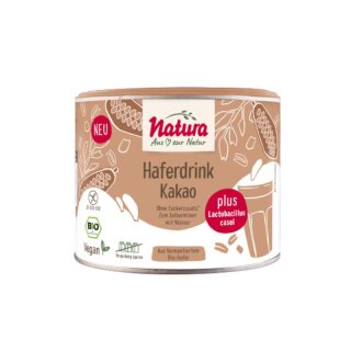 Natura Haferdrinkpulver Kakao - Bio - 300g x 4  - 4er Pack VPE