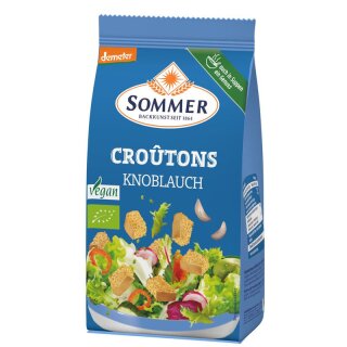 Sommer Croutons Knoblauch Geröstete Brotwürfel - Bio - 100g x 5  - 5er Pack VPE