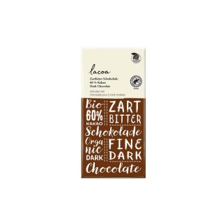 Lacoa Zartbitter Schokolade 60% Kakao - Bio - 100g